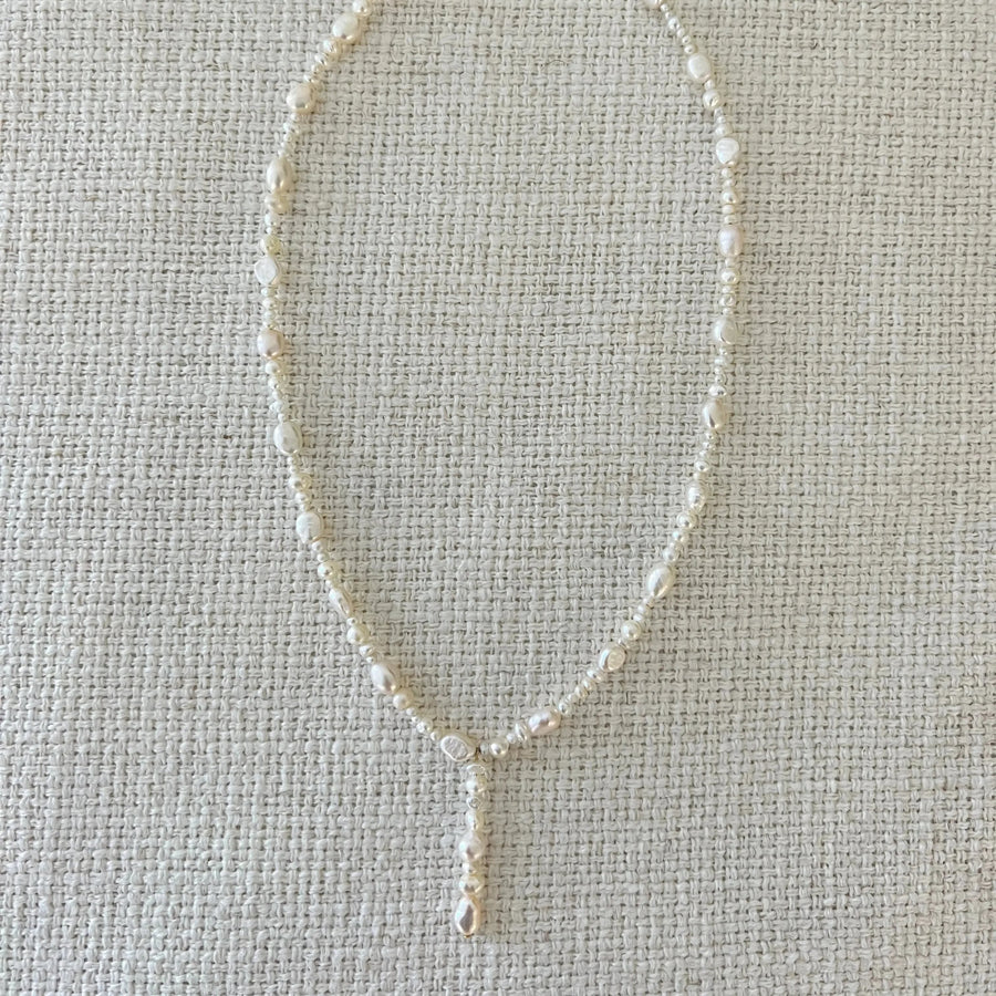 Luna Drop Pearl Necklace