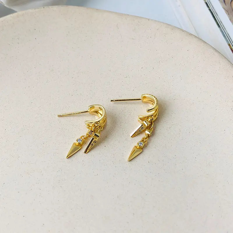 Mistica Illusion Earrings - Gold